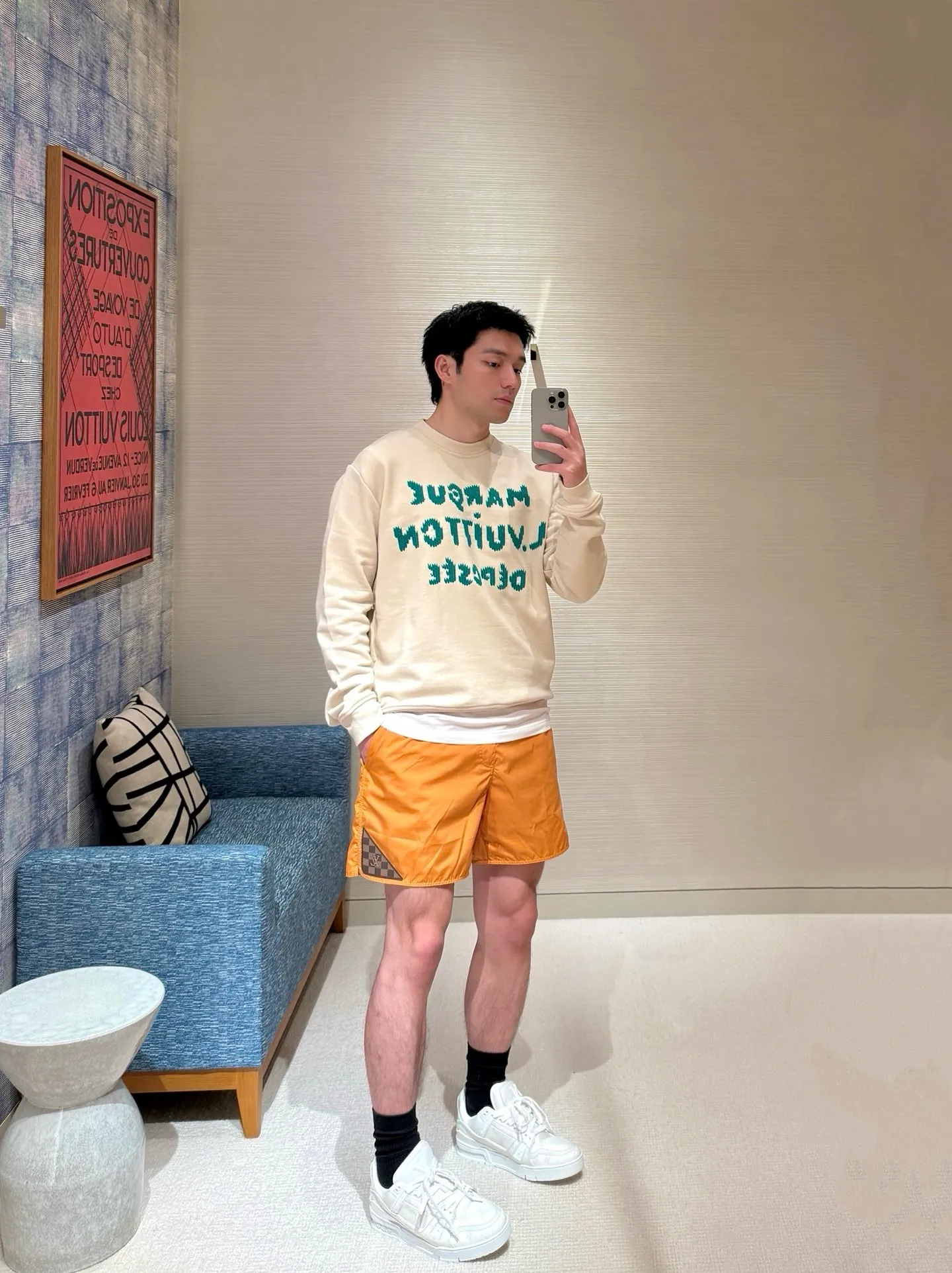 Louis Vuitton/Louis Vuitton embroidered logo crew neck sweatshirt